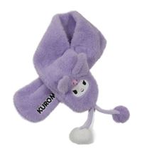 Fialová kožešinová šála s Kuromi