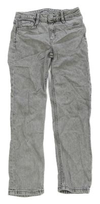 Šedé plísňové regular fit waist straight leg rifle H&M