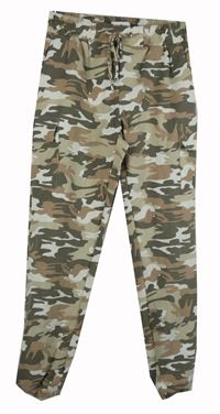Dámské béžovo-růžové army cargo tepláky s kapsami Amisu 