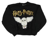 Černá crop mikina s Hedvikou - Harry Potter