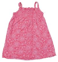 Růžová květovaná tunika H&M