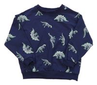 Tmavomodrá mikina s dinosaury