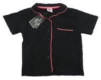 Nové - černo-růžový pyžamový kabátek CITY COMFORT