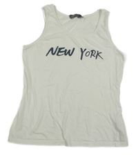 Smetanový crop top s nápisem 