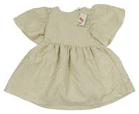 Nové - Smetanové květované oversize šaty H&M