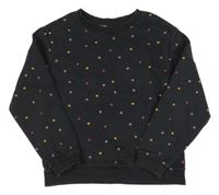 Antracitová mikina se srdíčky H&M