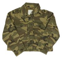 Khaki army crop riflová bunda Next