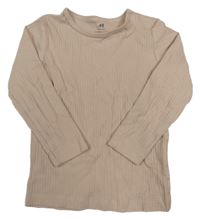 Béžové žebrované triko H&M