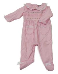 Světlerůžový overal s růžičkami a límečkem Ocean baby