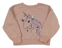 Růžová mikina s jednorožcem Primark