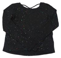 Černé třpytivé triko H&M