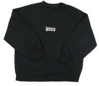 Černá oversize mikina s nápisem a potiskem - Wicked M&S