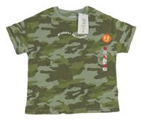Nové - Khaki army tričko s nápisem M&S