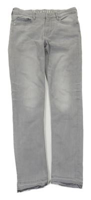 Šedé elastické rifle H&M