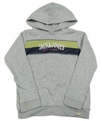 Šedá mikina s kapucí Jack & Jones