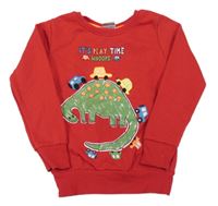 Červená mikina s dinosaurem Whoops