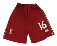 Bordó sportovní fotbalové kraťasy L.F.C. a číslem new balance