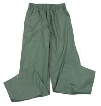 Khaki šusťákové nepromokavé funkční kalhoty crane