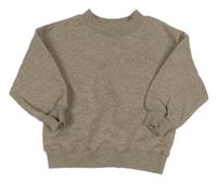 Kávovo-šedá melírovaná mikina H&M