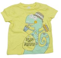 Žluté tričko s dinosaurem C&A