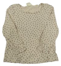 Světlebéžové vzorované triko H&M