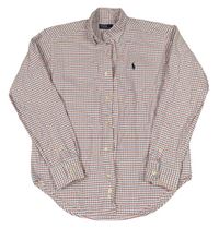 Bílo-červeno-modrá kostkovaná košile Ralph Lauren