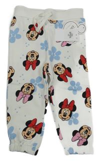 Nové - Bílé květované tepláky s Minnie Primark