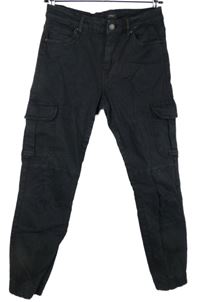 Dámské černé cargo rifle s kapsami Only 