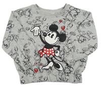 Světlešedá melírovaná mikina s Mickey Mousem Disney