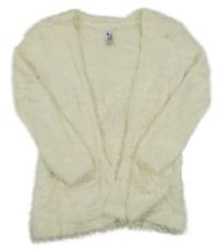 Smetanový chlupatý svetrový cardigan C&A