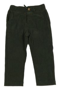 Khaki žebrované kalhoty H&M