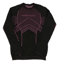 Černo-růžové funkční triko s nápisem 