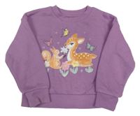 Fialová mikina se zvířátky Primark