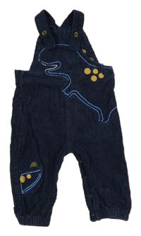 Tmavomodré manšestrové laclové kalhoty s diny Mothercare