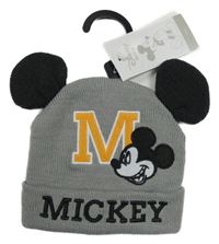 Nové - Šedá čepice s Mickeym a oušky Disney