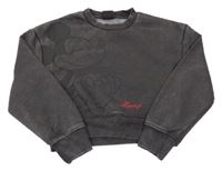Antracitová crop mikina s Mickeym Primark