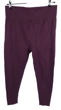 Dámské purpurové žebrované sportovní legíny H&M