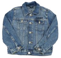 Modrá riflová bunda s fotbalovým míčem a flitry Denim Co.