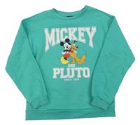 Modro-zelená mikina s Mickey Disney