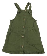 Khaki riflové propínací šaty Denim Co.