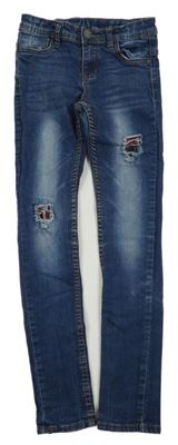 Modré skinny rifle s prošoupáním Page One Young