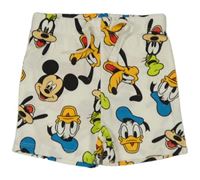 Smetanové bavlněné kraťasy s Mickeym a přáteli Primark