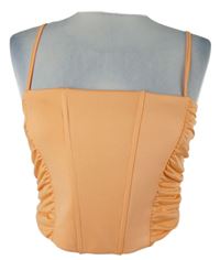 Dámský oranžový crop top s řasením Asos 