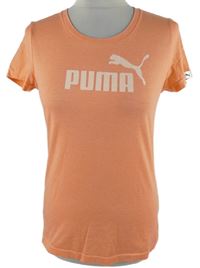 Dámské oranžové sportovní funkční tričko s logem Puma 