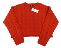 Nové - červený crop svetr New Look