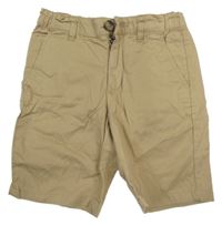 Béžové plátěné chino kraťasy H&M