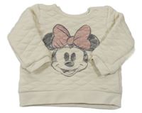 Smetanová prošívaná mikina s Minnie 