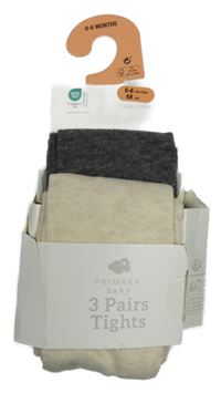 2x - Punčocháče - béžové + tmavošedé Primark