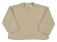 Béžový chlupatý svetr H&M