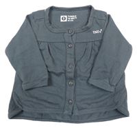 Tmavošedé propínací mikinotriko TUMBLE 'N DRY